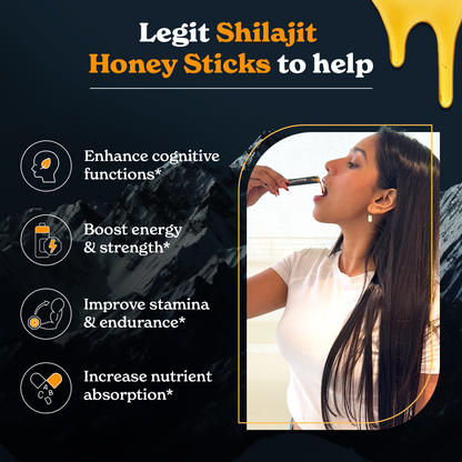 GOLD+ Shilajit Honey Sticks